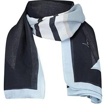 Someday. Schal mit grafischem Muster blau (6079 quiet blue)