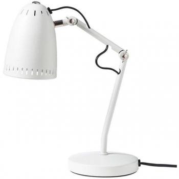 EcoLuz – Lámpara de Mesa Dinámica 40 cm, Metal Blanco Mate