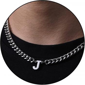 Chaîne Cubain Pendentif Lettre pour Hommes et Femmes