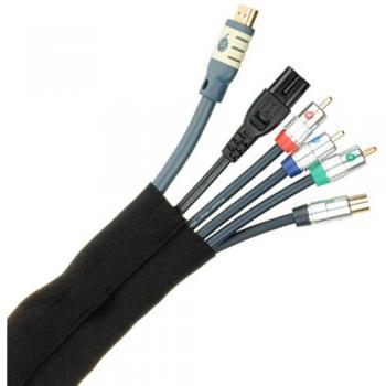 Cable Tidy Wrap 50mm Diameter Black 2m