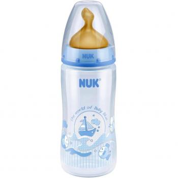 Nuk Rose&Blue Biberon PP 300 ml con Tettarella Lattice Blu