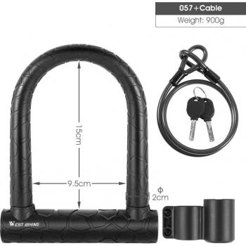 Verrou de sécurité robuste pour vélo et moto avec 2 clés