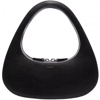 Coperni Black Leather Baguette Shoulder Bag