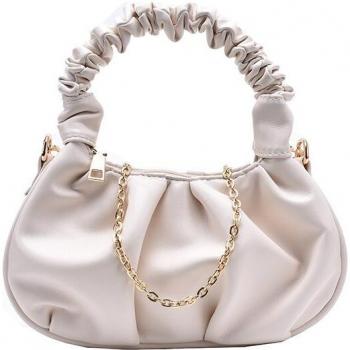 Einfarbige Handtasche mit Geldbörse für Damen