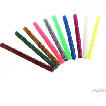 5 Glitter Hot Glue Sticks for Electric Heating Tool DIY Craft 100x7mm 10 Colors S08