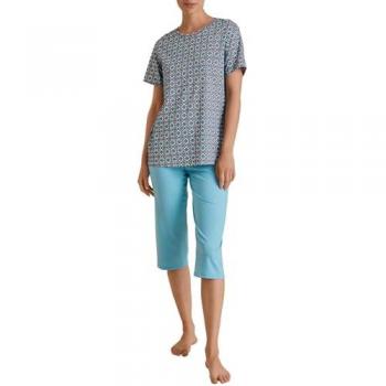 CALIDA Homewear-Set, Capri-Pyjama, Blau Topaz, Gr. S