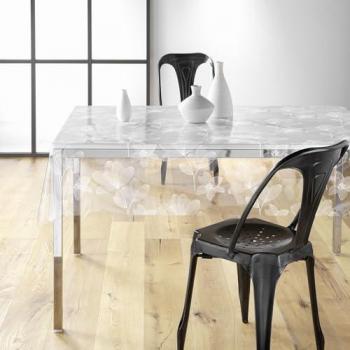 Nappe Douceur d'Intérieur 140 x 240 cm PVC Imprimé Blanc