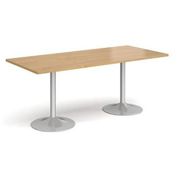 Dams Genoa Dining Table 1800mm x 800mm Silver Base