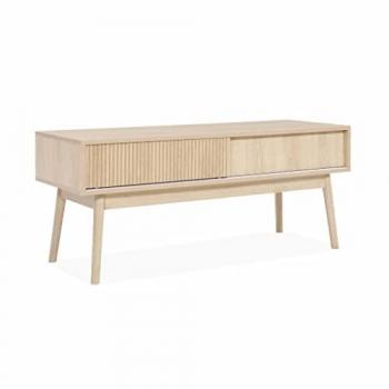 115cm Grooved Wood Detail Tv Stand