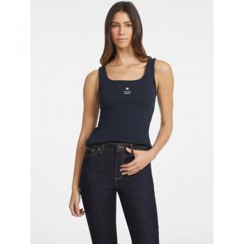 Guess Top Étoile Brodée Slim Bleu XS