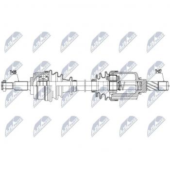 Eje de transmisión NTY NPW-RE-066