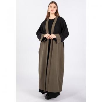 Conjunto de 2 trajes abaya para mujer talla grande caqui