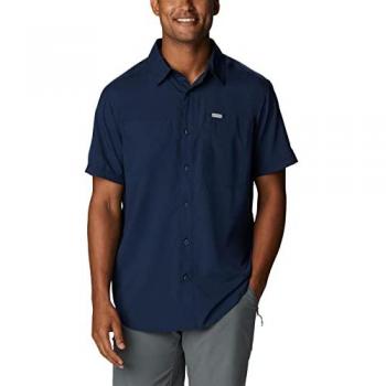 Camisa Columbia Silver Ridge Utility Lite Manga Corta Azul Marino