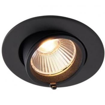 Faretto da incasso tondo CCT 10,5W nero opaco Saxby Axial