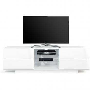 Centurion Avitus LED/LCD/OLED TV Cabinet - White, 32-65 Capacity, High Gloss Finish, 4 Drawers & 3 Shelves