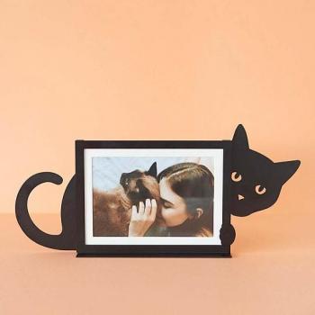 Balvi Fotorahmen Versteckte Katze Schwarz 10x15 cm