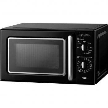 Microondas con grill Infiniton MW-RT20B 700W 20L estilo vintage negro