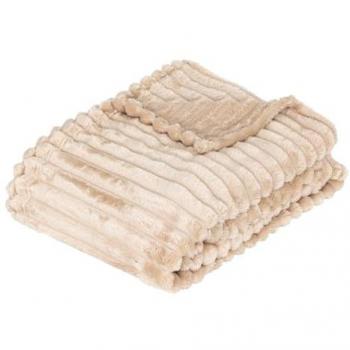 Cálida Manta Franela Beige Atmosphera Mattias 130x170