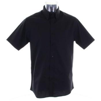 Tailored Men’s Oxford Short Sleeve Tee – Black, Kustom Kit 16