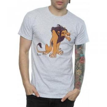 The Lion King Mens Classic Scar Heather T-Shirt L grey