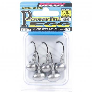 Decoy VJ-70 Egg Football Jighead 2/0, 1/2 oz
