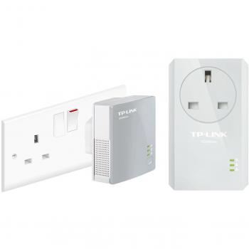 TP-Link TL-PA4016PKIT V1.20 Passthrough Powerline Adapter Set (UK Plug)