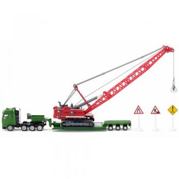 Siku 1:87 Green Hauler & Red Wrecking Ball Excavator Combo