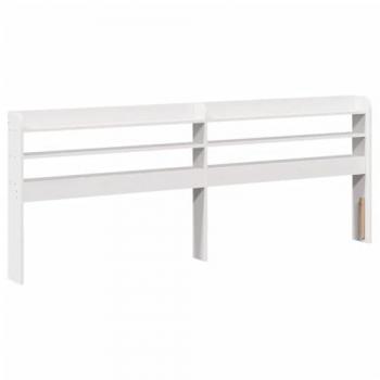 VidaXL Headboard with Shelves White 200 cm Solid Wood Pine