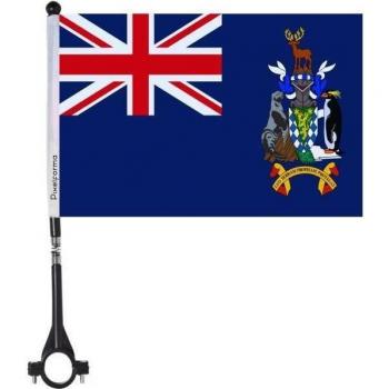 Bandera para Bicicleta Georgia del Sur 14x21 cm con Mástil