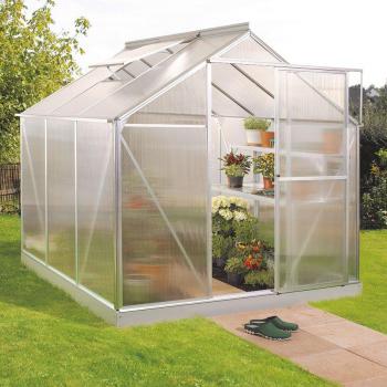 Vitavia Eos Tomatenhaus Silber – 6 mm Glas, 229 × 198 × 208 cm, Set inklusive Fundamentrahmen
