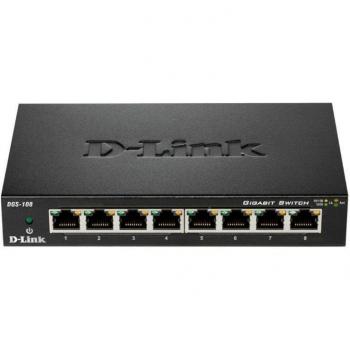 Switch 8 Portas Gigabit 10/100/1000Mbps - Estrutura Metálica