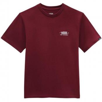 Camiseta Infantil Vans Esenciales Color Rojo Oscuro
