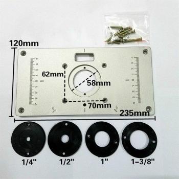 Table à roulettes en alliage d’aluminium – Anneaux d’insertion + douille