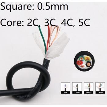Square 0.5mm Copper Conductor TRVV Cable
