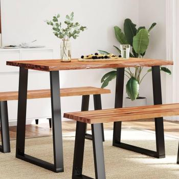 Live Edge Dining Table 110x70x75 cm Solid Acacia Wood vidaXL