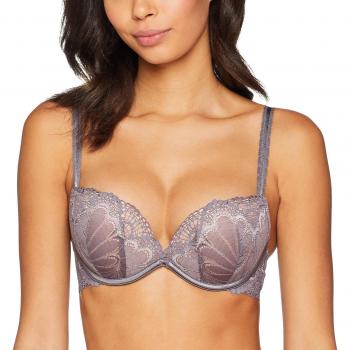 Wonderbra Glamour Raffinee Push Up Bra Padded, Sujetador para Mujer, Plateado