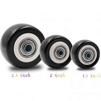 4 Stuks 1.5/2/2.5 Inch Zwarte Rubber Meubelwielen