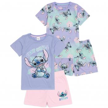Conjunto de Pijama Corto Lilo y Stitch para Niñas 9-10 Años