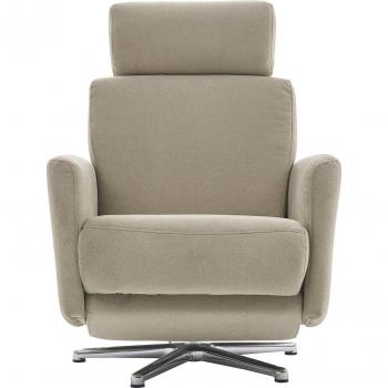 CALIZZA Relaxsessel Spinell (beige) mit einsteckbarer Kopfstütze