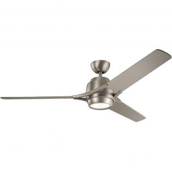 Ventilatore Zeus 152 cm – 3 pale, LED, telecomando, finitura nichel spazzolata