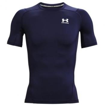 Under Armour HeatGear Short Sleeve Baselayer T-Shirt - Midnight Navy/White - Male - Size: L