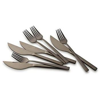 Pizzabesteck Set Bari 8tlg - schwarz