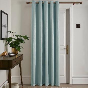 'Strata' Dim out woven Eyelet Single Panel Door Curtain