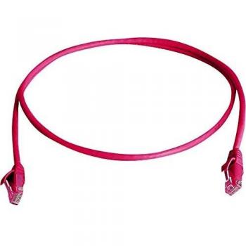 Telegärtner CAT 6 U/UTP RJ45 Network Patch Cable, 1.00 m, Red, Flame-retardant and Halogen-free