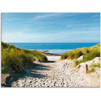 Artland Glasbild »Strandlandschaft mit Dünen«