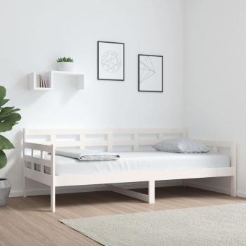 VidaXL Day Bed White Solid Wood Pine 90x190 cm