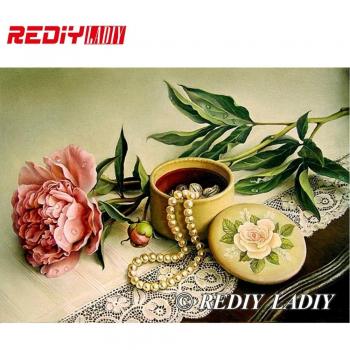 29.5x41cm Beaded Cross Stitch Kit - Rose Necklace APT648