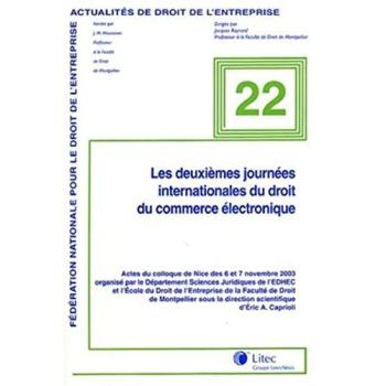 2e journees internationale du droit du commerce electronique