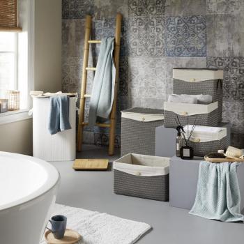 Portabiancheria pieghevole 'laundry' colore bianco - cm.40x30xh.60