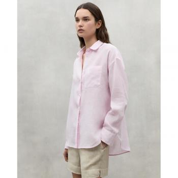 Camisa de mujer Ecoalf Daria en lino rosa